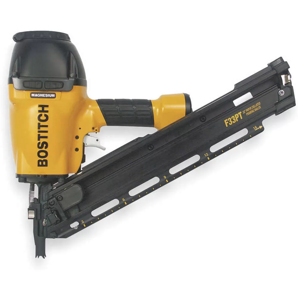 BOSTITCH F33PT Air Framing Nailer Clipped 33 Degree Paper 3 BOSTITCH F33PT Air Framing Nailer Clipped 33 Degree Paper