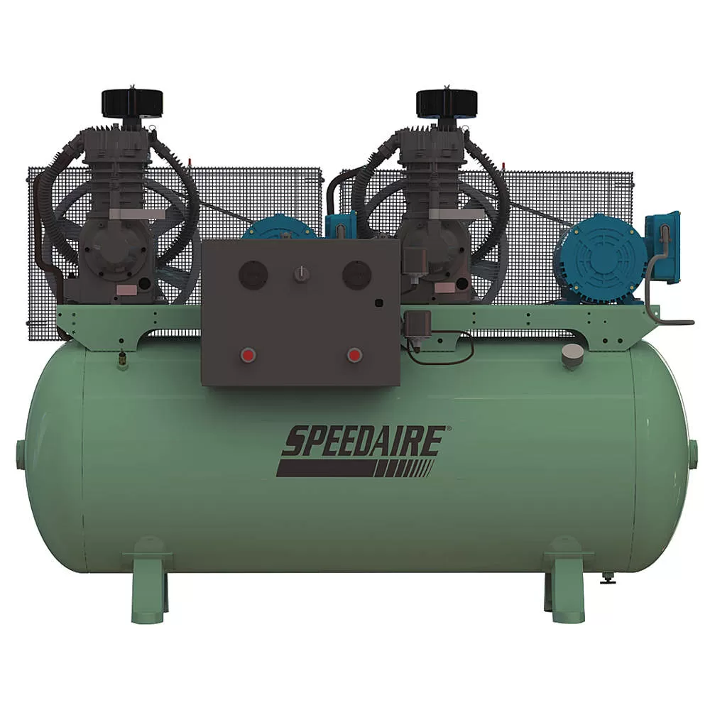 SPEEDAIRE 35WC61 Electric Air Compressor Duplex 5HP 32.8CFM 3 SPEEDAIRE 35WC61 Electric Air Compressor Duplex 5HP 32.8CFM