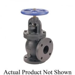 NIBCO NHD300J Angle Valve, 5 Inch Size, Flanged End Style, Cast Iron Body