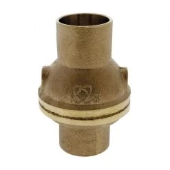 NIBCO NJ7Q2XD In-Line Lift Valve, 2 Inch Size, Solder End Style, Silicon Bronze Body