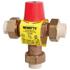 WATTS LF1170M2-CPVC 34 Hot Water Control Valve, 120 To 200 Deg. F, 34 Inch Outlet
